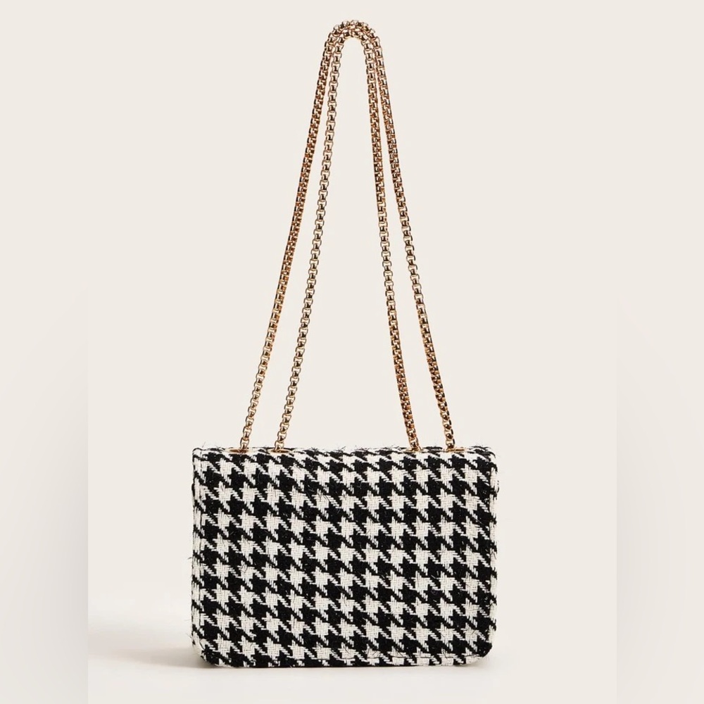 Houndstooth Black and White Women's Bag - Picture 2 of 11